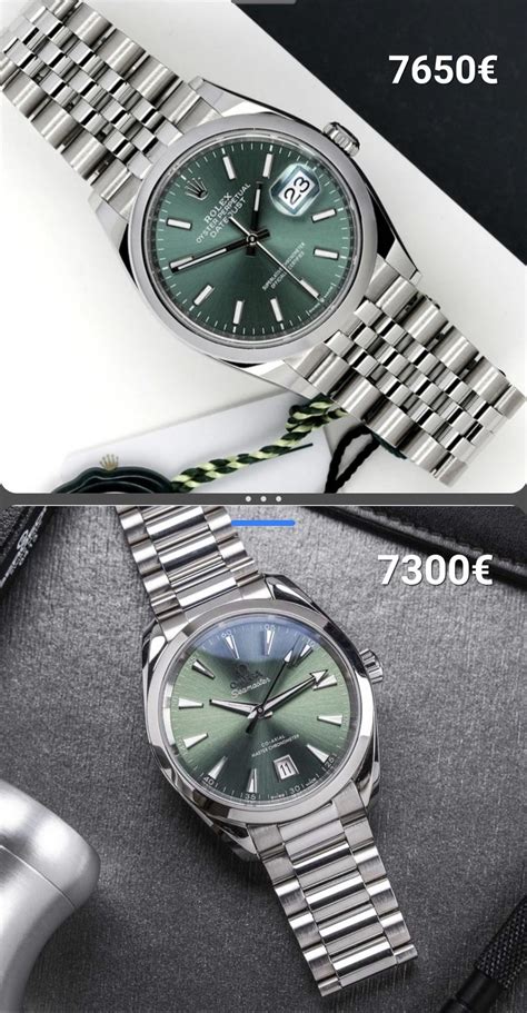 rolex datejust vs omega constellation|aqua terra vs datejust.